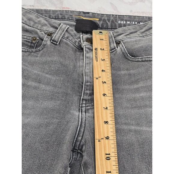 Saint Laurent Womens Gray Distressed Denim Skinny Jeans D05 W/SK MW Size 28 - Picture 9 of 10
